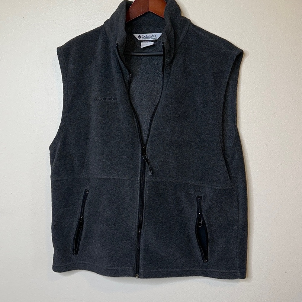 Columbia Fleece Vest Vintage Large Grey